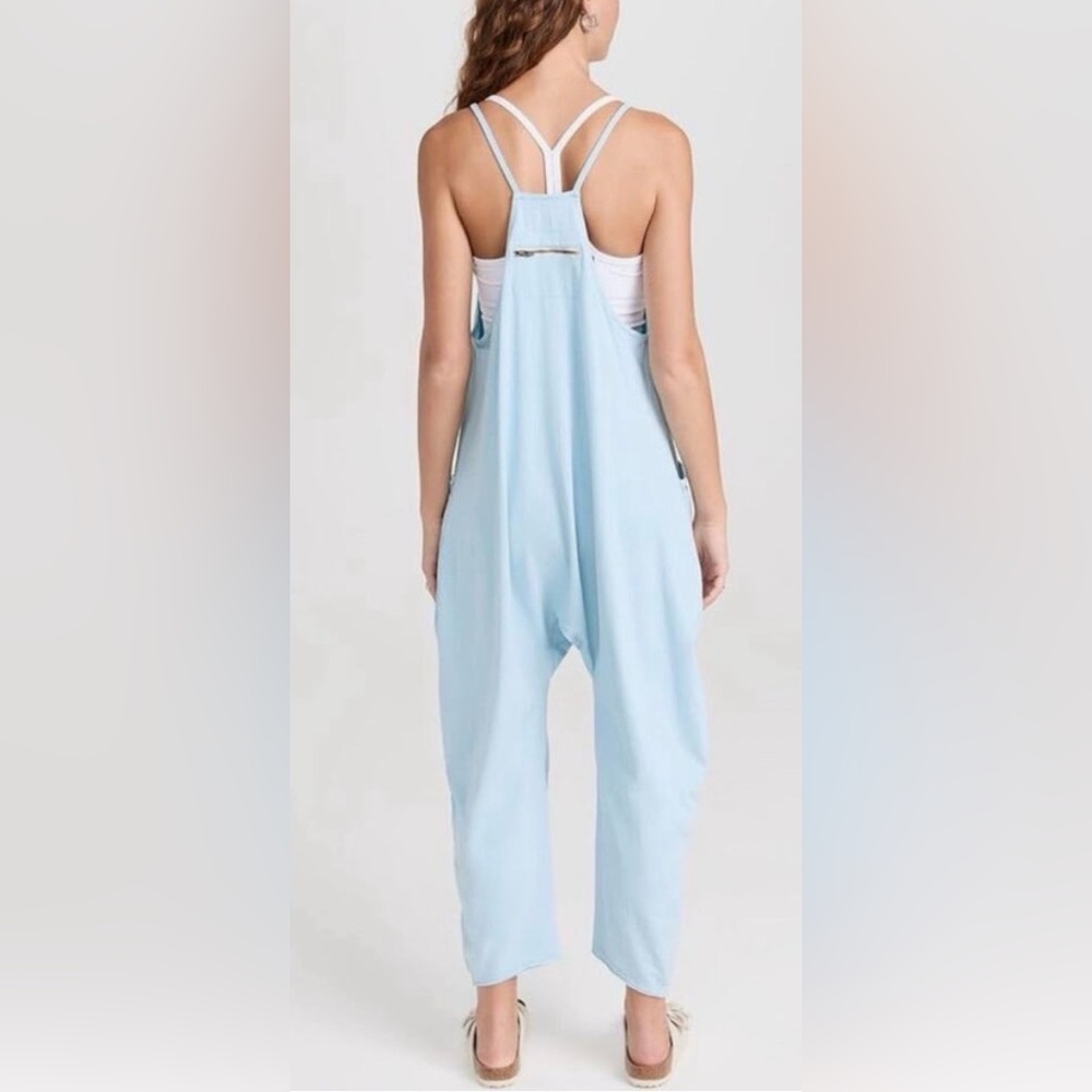 Free People FP Movement Hot Shot Jumpsuit Pants Romper Mediterranean Blue XS NWT - Picture 2 of 16